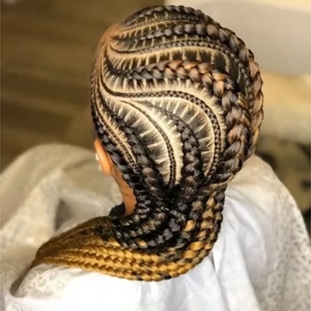 Cornrows with a braided finish
