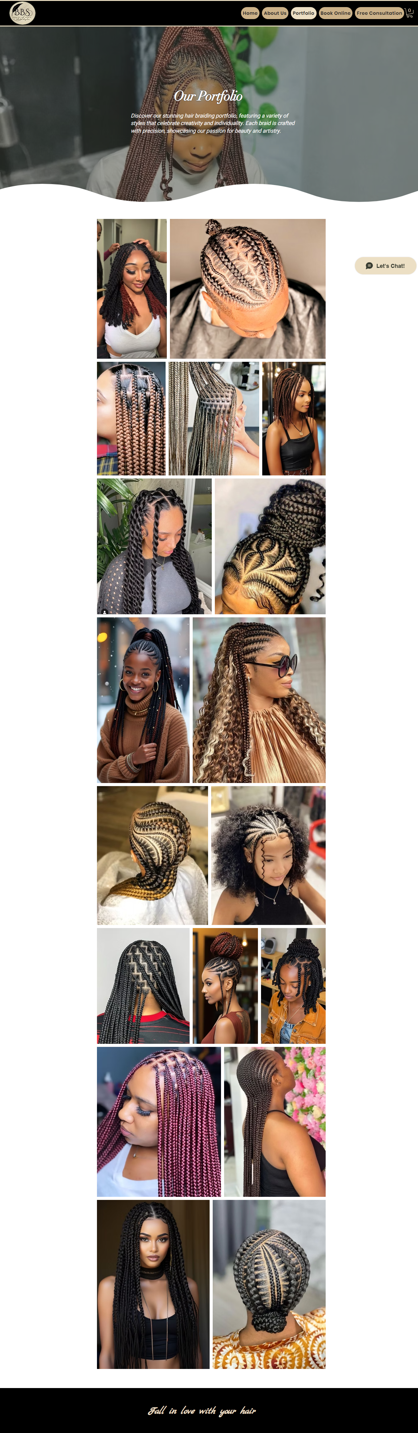 Annies Hair Braiding Portfolio page